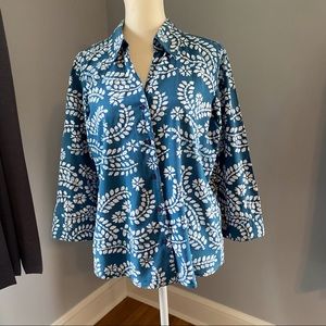 100% Cotton Batik Button Down